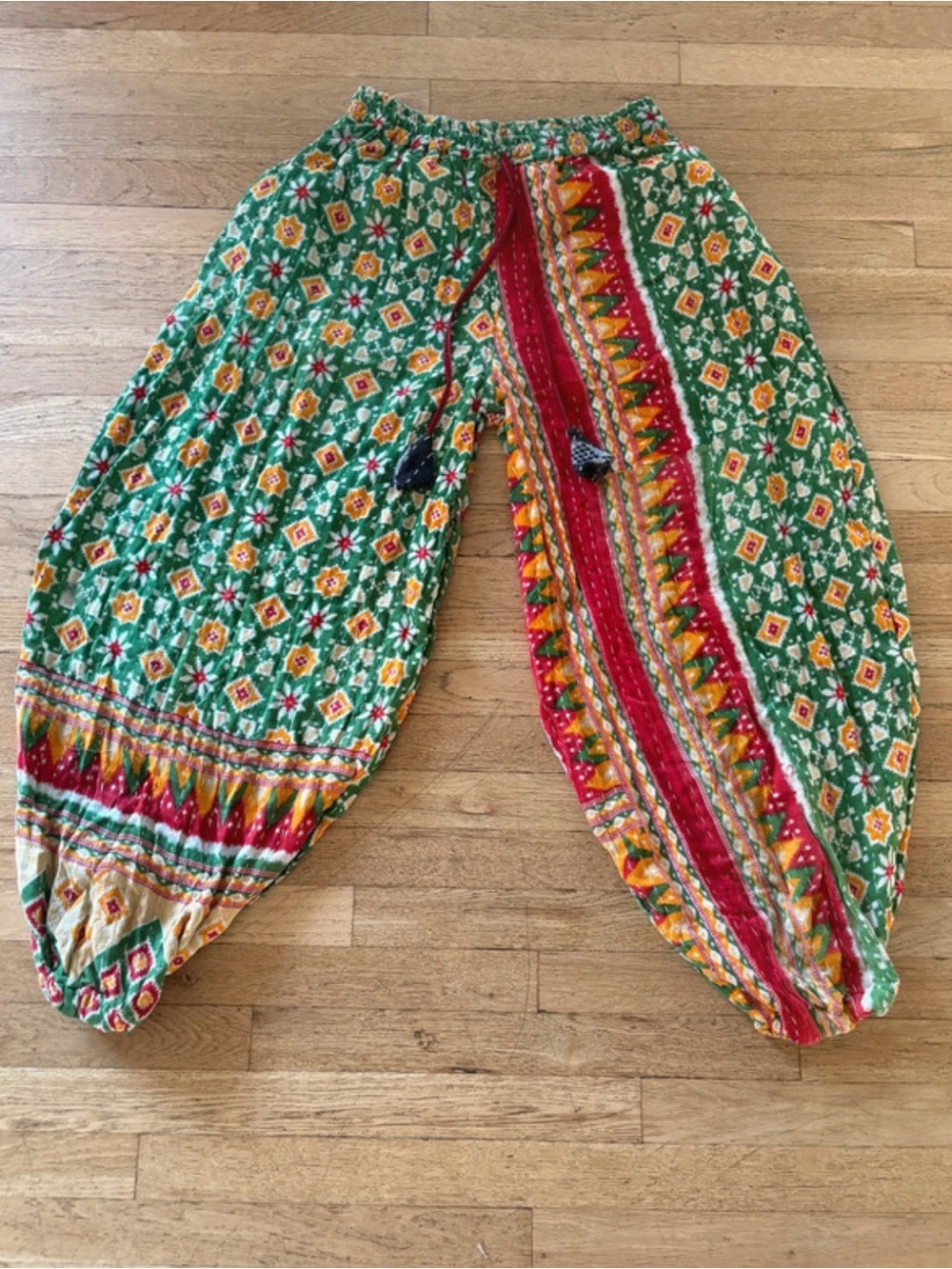Boho pants hippie Kantha pants upcycled clothing